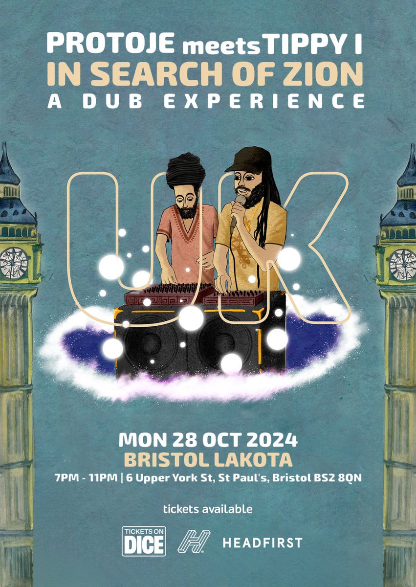 Tonight <a href="/LakotaBristol/">Lakota - Bristol</a> we’re joined by <a href="/Protoje/">KingDigg</a> &amp; Tippy I for their #InSearchofZion tour” 🔊

Final tickets <a href="/dicefm/">DICE</a> - link.dice.fm/vfef93e488c1

#dub #reggae #bristol #livemusic #lakotabristol