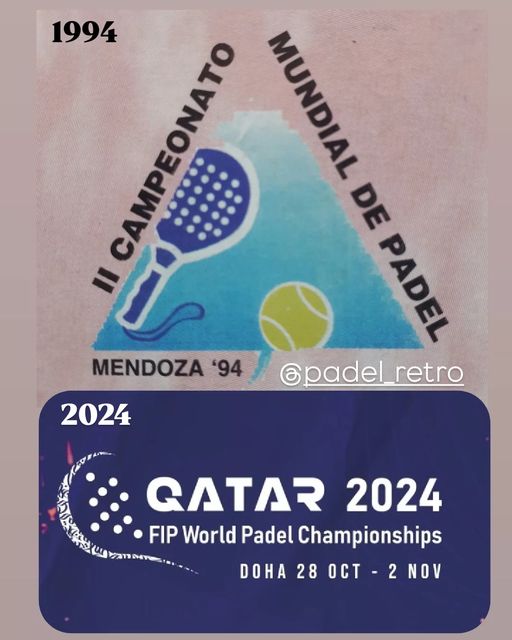🏆II Campeonato Mundial de Padel "FIP" Argentina 🇦🇷(Mendoza) 1994, organizado por la Asociación Pádel Argentino <a href="/Padel_APA/">Asociación Pádel Argentino (APA)</a>.-

🏆XVII Campeonato Mundial de Padel organizado por FIP en Qatar 🇧🇭 (Doha) 2024.-

#PadelRetro #Historia #Qatar #Recuerdos #XVIIWordPadelChampionships