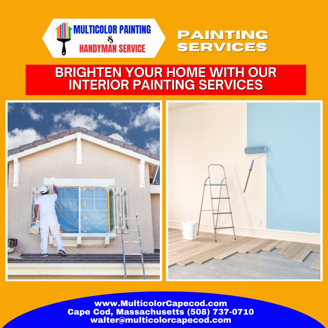 MulticolorPain1's tweet image. Feeling like your home could use a refresh? Choose your color and our professional team will do the rest, transforming your space quickly and efficiently. Contact us for a consultation!

#HomeRefresh #InteriorPainting #CapeCodStyle

bit.ly/2XLikom