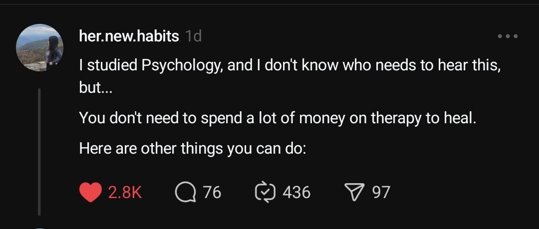 hernewhabits's tweet photo. Proof that X doesn't like my content. 

Same post, different platform, and way different results. 

The first picture is from X. 

The second is from Threads. 

If your content is not performing well, maybe you should try a new platform? https://t.co/oS2X25QP3n