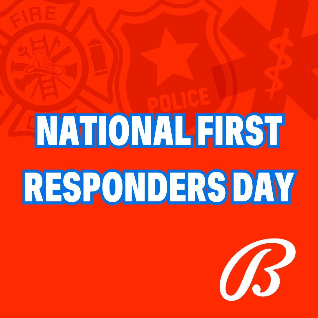 Today we honor our brave first responders! Thank you for your unwavering courage, dedication, and selflessness in keeping our communities safe!

#NationalFirstRespondersDay #FirstResponder #ThankYou