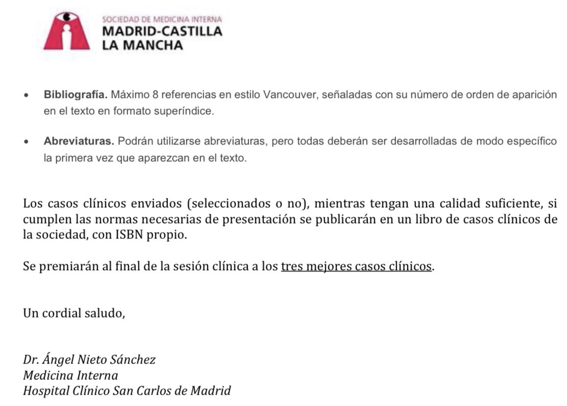 Álex Maceín (@alexmacein) on Twitter photo <a href="/SOMIMACA/">SOMIMACA</a> <a href="/angelnieto_/">Ángel Nieto</a> <a href="/mendez_bailon/">Manuel Méndez</a> <a href="/InternaHCSC/">Interna Hospital Clínico</a>
#SOMIMACA #SesiónInterhospitalaria #MedicinaInterna #MIN #CasosClínicos <a href="/SOMIMACA/">SOMIMACA</a> <a href="/angelnieto_/">Ángel Nieto</a> <a href="/mendez_bailon/">Manuel Méndez</a> <a href="/InternaHCSC/">Interna Hospital Clínico</a>
#SOMIMACA #SesiónInterhospitalaria #MedicinaInterna #MIN #CasosClínicos