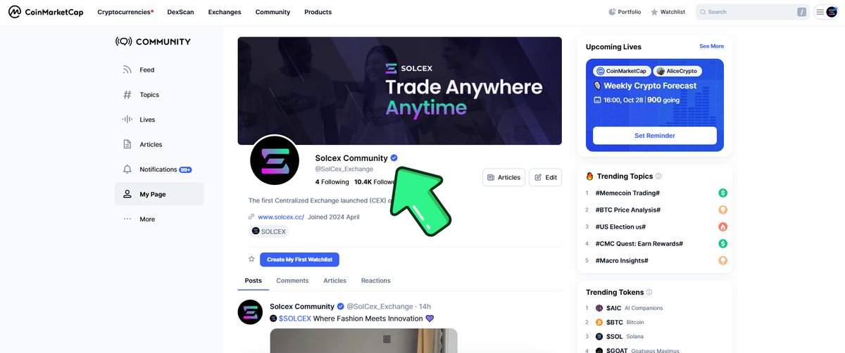 SolCex_Exchange's tweet photo. SolCex account on @CoinMarketCap is verified now ☑️

Follow us :
https://t.co/XVMzPyX9l7 https://t.co/oTKUhogEQl