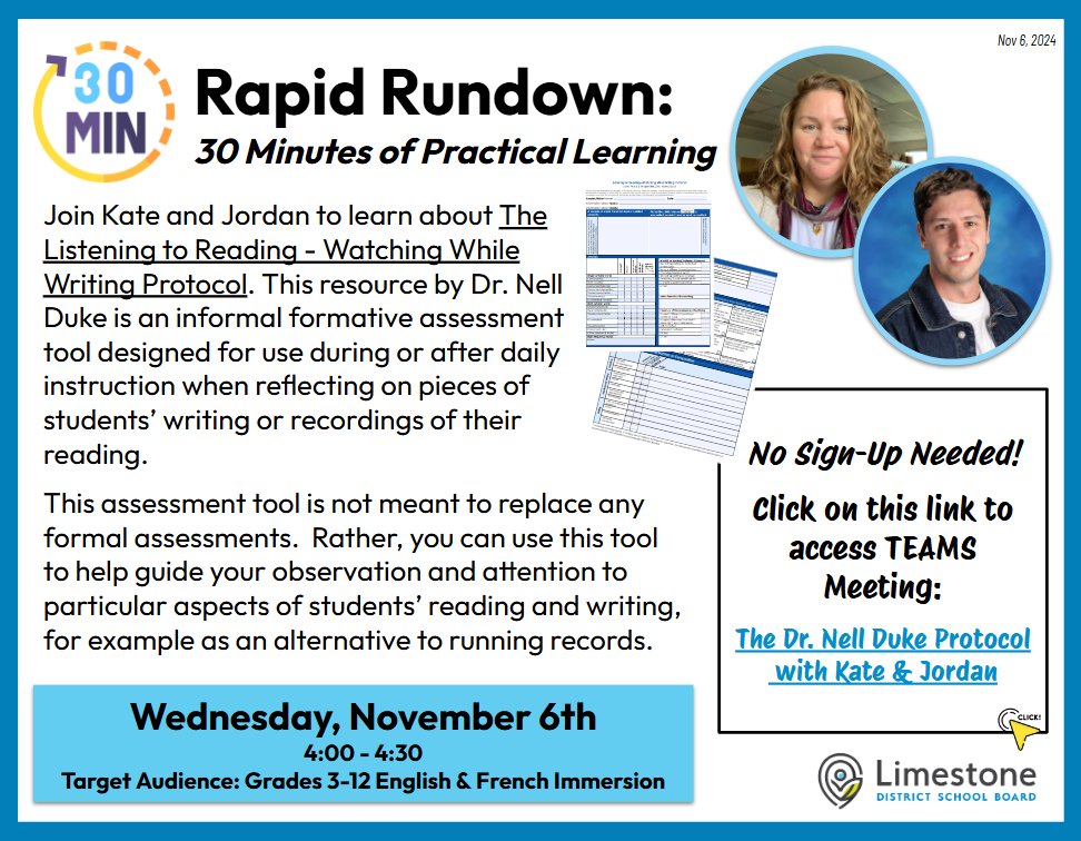 Erika Chesnick (@litlearningldsb) on Twitter photo Extra, Extra, <a href="/LimestoneDSB/">Limestone District School Board</a> educators. Rapid Rundowns start up again next week! Check your email and your MyLDSB feed for more information. Almost every other Wednesday from now until Term 2 is posted below. First one is next week with <a href="/mmemarlow/">Kate Marlow (she/her)</a> & <a href="/MonsieurIngola/">Jordan Ingola</a>. See you there! Extra, Extra, <a href="/LimestoneDSB/">Limestone District School Board</a> educators. Rapid Rundowns start up again next week! Check your email and your MyLDSB feed for more information. Almost every other Wednesday from now until Term 2 is posted below. First one is next week with <a href="/mmemarlow/">Kate Marlow (she/her)</a> & <a href="/MonsieurIngola/">Jordan Ingola</a>. See you there!