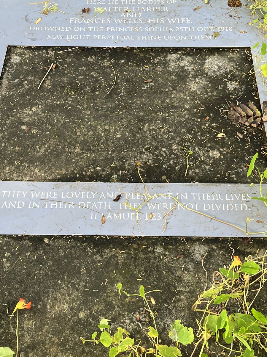 2 victims of the sinking of the Princess Sophia on a reef 30 miles from Juneau, Alaska. Day 28 “died elsewhere” for #31DaysofGraves .