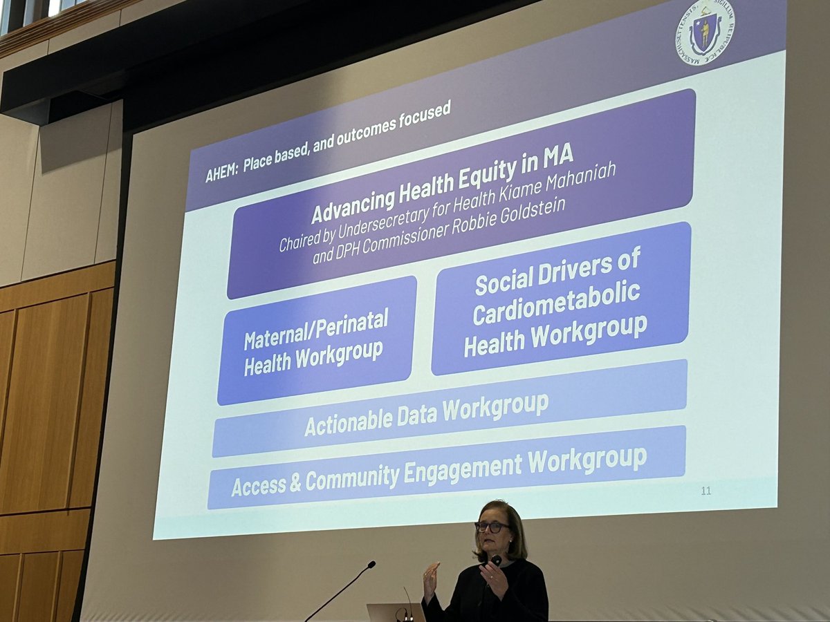 EOHHS Secretary Kate Walsh kicked off a day of great discussion today at the #WesternMassHealthcareSummit — lots of good ideas shared by Legislators, Public Health Nurses, Hospitals, DPH.