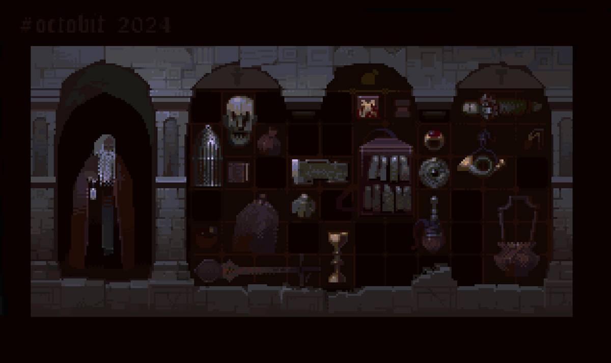 a27o4's tweet image. Magician and his stuff for #PF_octobit 
#pixelart