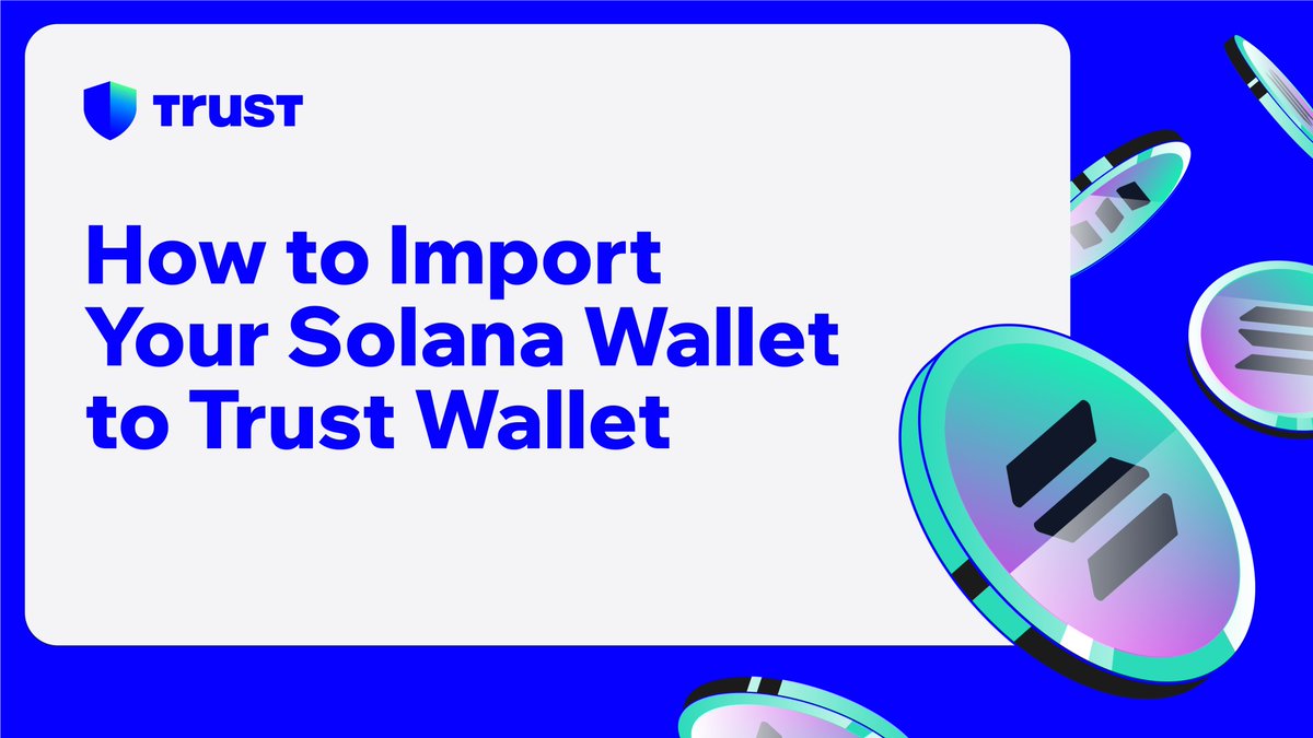Having troubles with your Solana wallet and keen to try #TrustWallet?  Importing your wallet is super easy $SOL 👇 1. Install Trust Wallet👇  https://t.co/rOV7FvbSYW 2. Get your secret phrase from Solana Wallet