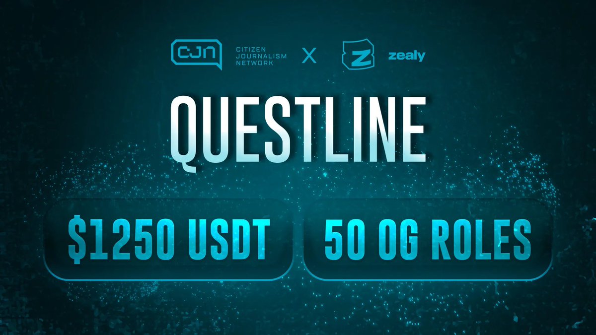RoundtableSpace's tweet image. Citizen Journalism Friends is launching their second Zealy campaign with 1250 USDT and 50 OG roles up for grabs!
Want to join? Start your quest here ⬇
zealy.io/cw/citizenjour…
Join the Discord for more details ⬇
discord.gg/cjnfriends