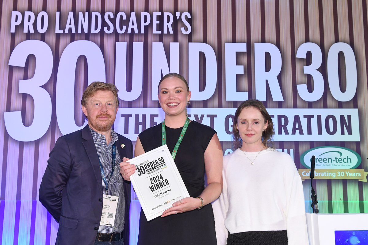 GroundControlGC's tweet image. Congratulations Tilly Hawkins, who earlier this month received her award for being named on the @ProLandscaperUK '30 under 30' list for 2024. 

Since 2015, the list "has been helping propel winners into the landscaping limelight”, are we're incredibly proud of Tilly's inclusion.