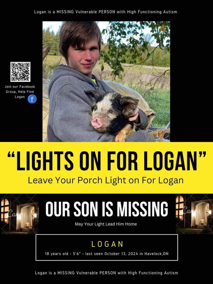 deonandan's tweet image. This autistic kid from Havelock, Ontario, has been missing for 2 weeks. Let's get him back to his family.