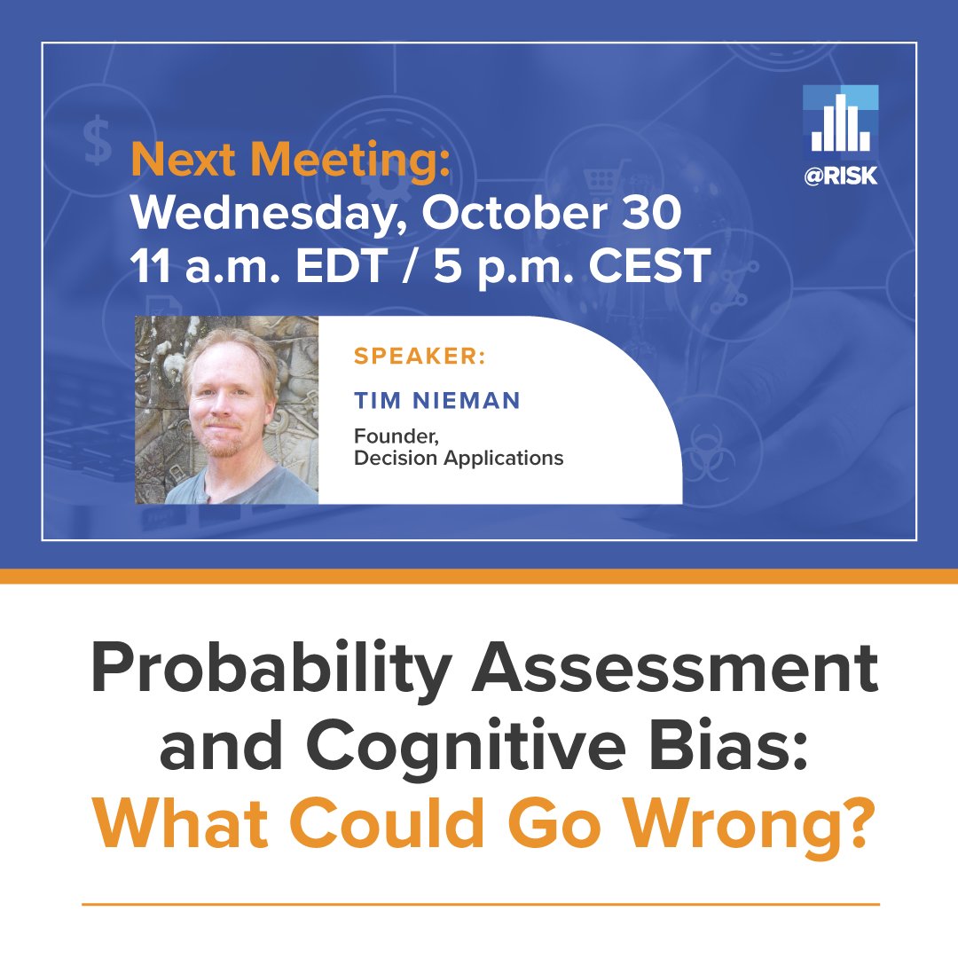 How do cognitive biases affect your probability assessments? Join the webinar to learn how to identify and minimize these biases to make more accurate risk assessments.

➡️ lv.lumivero.com/ar-webinar-pro…

#RiskManagement #CognitiveBias #RiskModeling #atRISK #Lumivero
