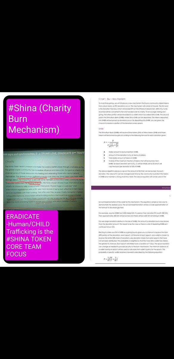 Healer222444's tweet image. Why TRUMP ?

Why SHINA ?

1.  Answer 👇 

&quot;Their CORE TEAM FOCUS is to: 
 #ERADICATE  -
*HUMAN &amp;amp; CHILD TRAFFICKING .

*CHILDREN are the *FUTURE
and I DONT SAY THAT *LIGHTLY 

@ShytoshiKusama
@realDonaldTrump
@ShinaToken
@RyoshiResearch @MrShinoshi @Shibtoken