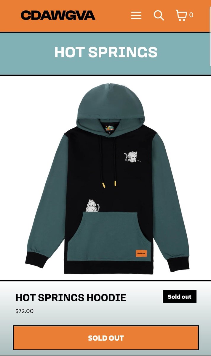 Suke37's tweet photo. Was really looking forward to ordering this and the sweater for my birthday. Finally got paid today and opened up the site all giddy to be met with disappointment as every item has sold out. @CDawgVA, are these going to be restocked or kept on the shop longer? https://t.co/89ZfylPxx7