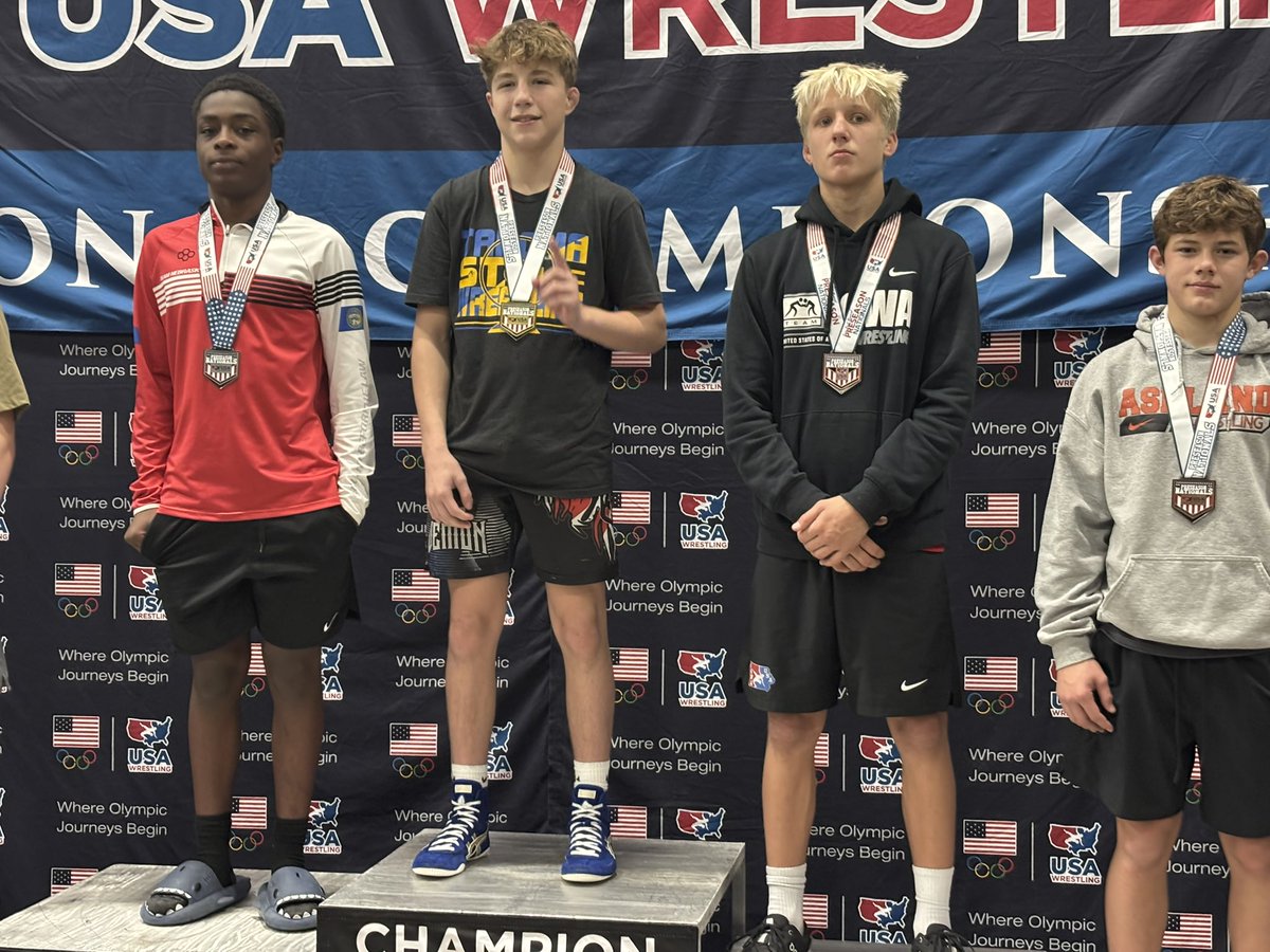 OCPWrestling's tweet photo. Great job to all the Prep wrestlers going out and competing this past weekend at Preseason Nationals in Des Moines! #prepishere
Adonis Bonar II 1st place 190
JT Smith 1st place 175
Kam Green Jr 2nd place 126
Cruzer Dominguez 3rd place 106
Kieran Akerson 6th place 132 https://t.co/RfqiN4dKdH