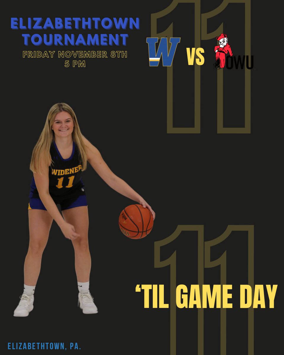 11 days till game day! Our first game is right around the corner. We are playing in the Elizabethtown tournament and playing our first game against Ohio Wesleyan! #GoPride🦁