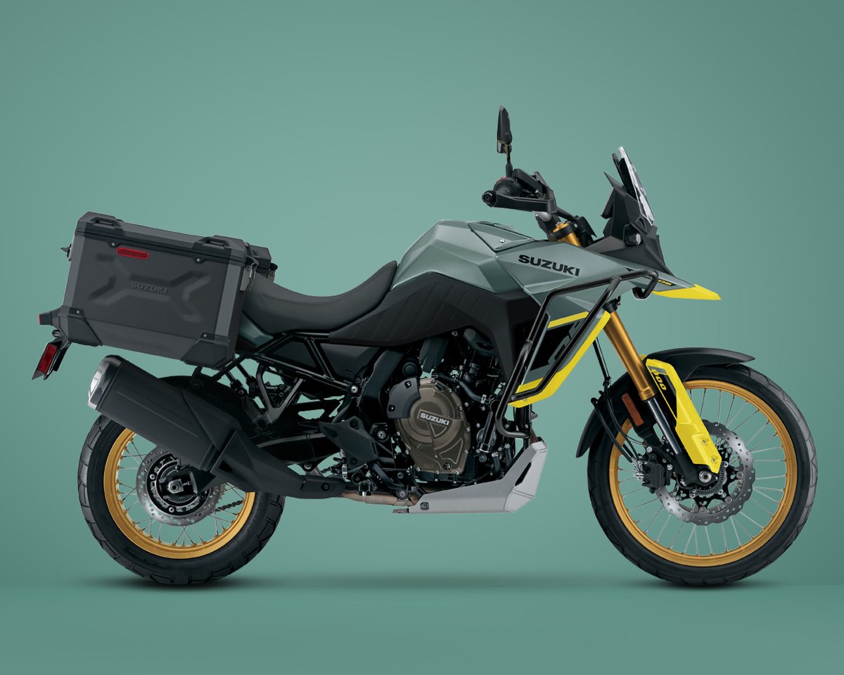 suzukicycles's tweet image. Explore the world on the Suzuki V-STROM 800DE Adventure! 

The 2024 Suzuki V-STROM 800DE Adventure brings travel-anywhere ability to the mid-size Adventure category.

SuzukiCycles.com

#Suzuki #SuzukiCycles #VSTROM