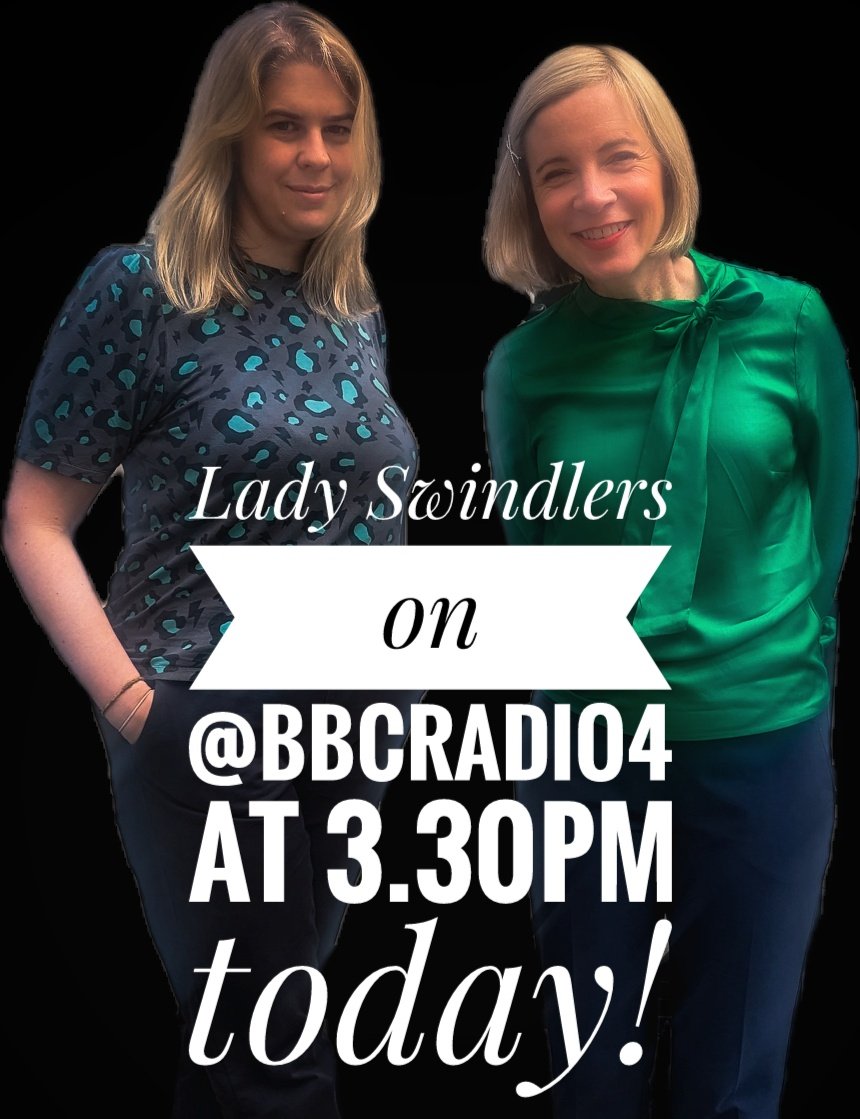 Lucy_Worsley's tweet photo. Hello friends - @helenlewis, @rosalindcrone and all the #LadySwindlers gang are waiting for you to join us on @bbcradio4 in ten minutes! 
https://t.co/YCSaNRfd57. https://t.co/cYZnLjDmo7
