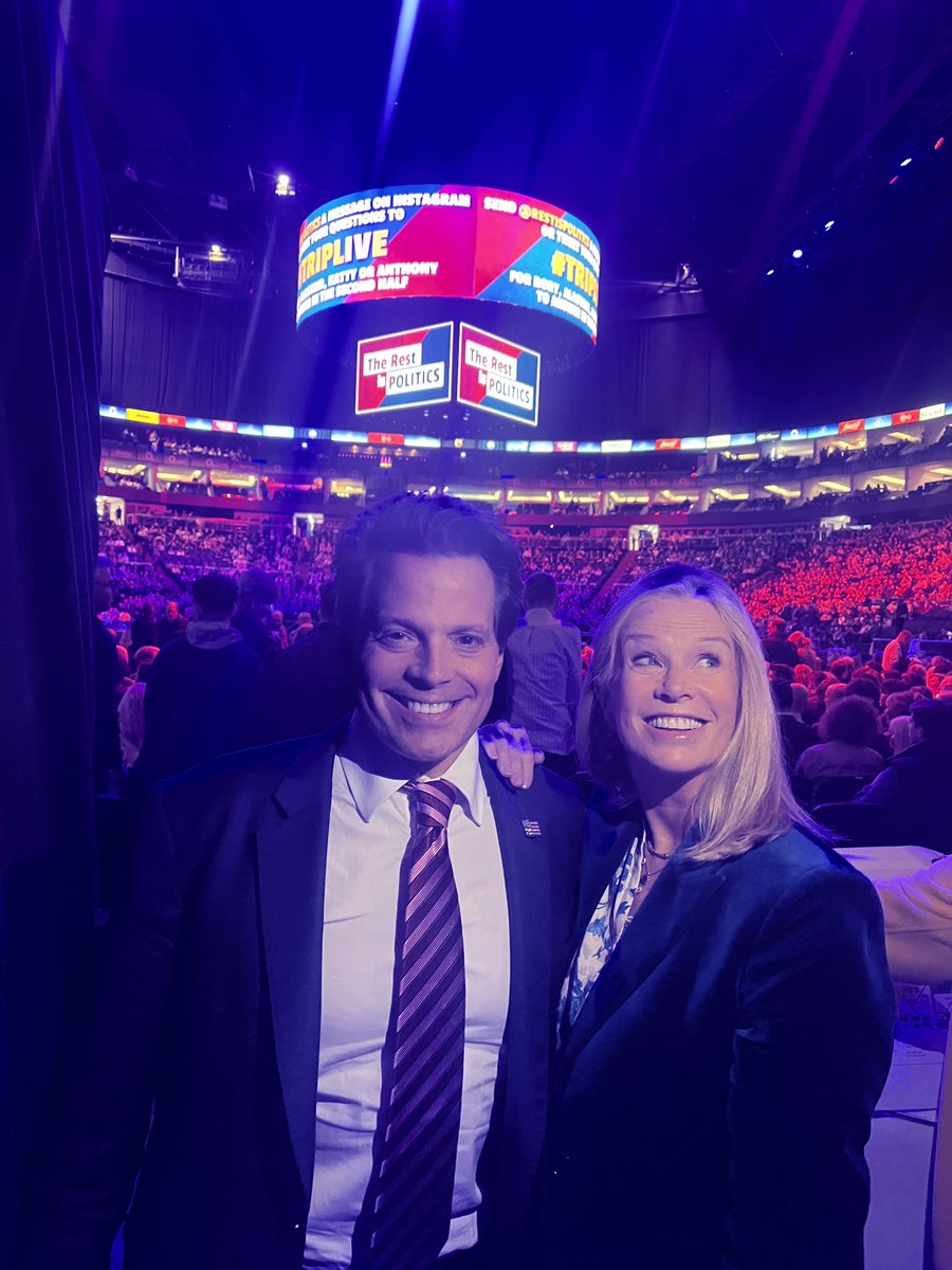 RestPoliticsUS's tweet photo. π Hello Washington
It is the second and final show of our tour tonight at the Theatre at Capital Turnaround. Got a question for @Scaramucci and @KattyKay_?
Drop it below or tweet #TRIPLive for them to answer in the second half π https://t.co/TlfyaMuuix