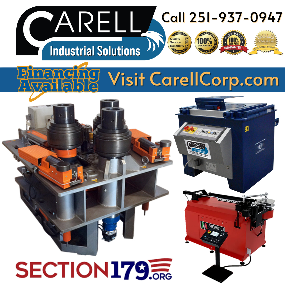 carelltech's tweet image. We specialize in delivering top-of-the-line machines that offer unparalleled precision, strength, and efficiency! Call us TODAY at 251-937-0947 for a price quote! CarellCorp.com
#Fabrication #SectionBending #RollBenders #MetalFabrication #MetalBendingMachines
