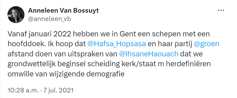 AndresAlvar3z's tweet photo. "De polarisatie in Gent is niet de schuld van rechts", zegt Carl Devos.

"Ratteeuw" en de doodsbedreigingen, al lang vergeten. Alle hatelijke opmerkingen die Hafsa over haar heen kreeg, ach niet zo belangrijk. #GelukkigHebbenWeDeFotosNog https://t.co/iT5hT3ZXCR