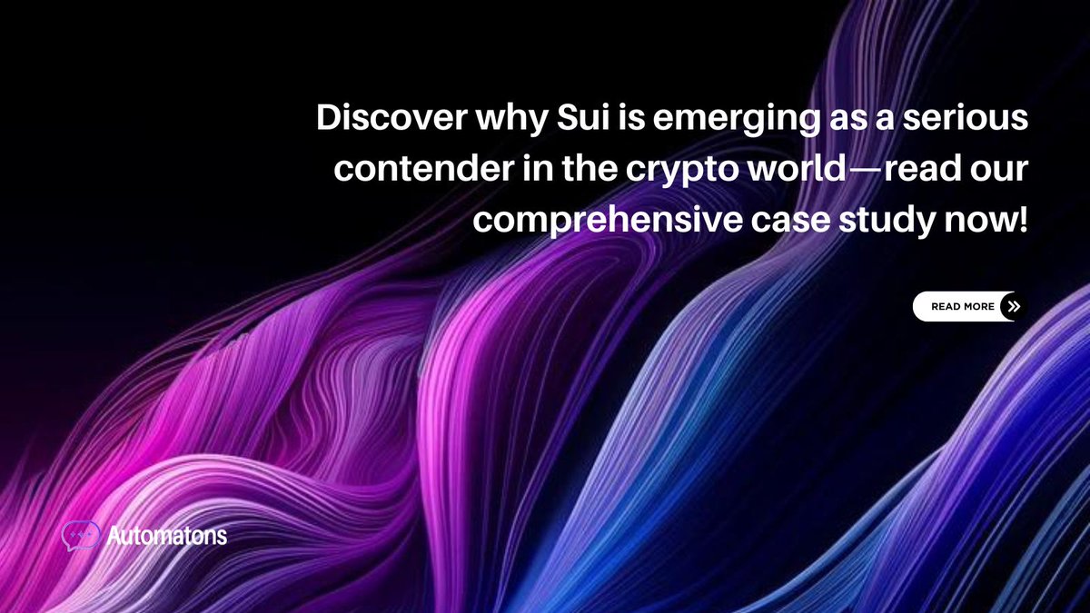 Dive into our comprehensive case study and discover why Sui is a serious contender in the crypto world!

Read more: automatonsai.medium.com/askautomatons-…

#CaseStudy #Sui #CryptoContender #Automatons $SUI