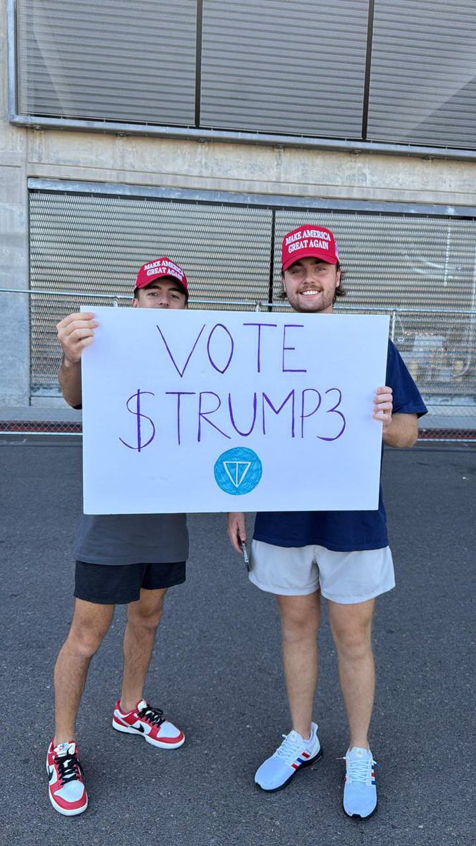 Just got some photos from Trump rallies featuring $TRUMP3 banners! It's interesting to see that #TRUMP3 is still in the accumulation zone. Exciting times ahead!