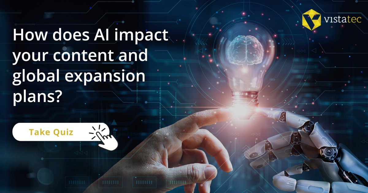 #LocWorld52 starts today and focuses on “AI and Beyond.” Why not take our scorecard to see how prepared you are for the new advancements of AI in Localization? aiinlocalization.scoreapp.com Discover the positives and potential pitfalls for the future of Localization with AI technology.