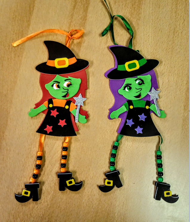 MereGreenLib's tweet photo. “Double, double, toil and trouble, 
Fire burn and cauldron bubble”...there was certainly some magic in the air at Mere Green earlier - look at the wonderful witches created in our craft session earlier! Well done everyone! 🧙‍♀️🪄🧹📚 https://t.co/ovOvLaSdY7