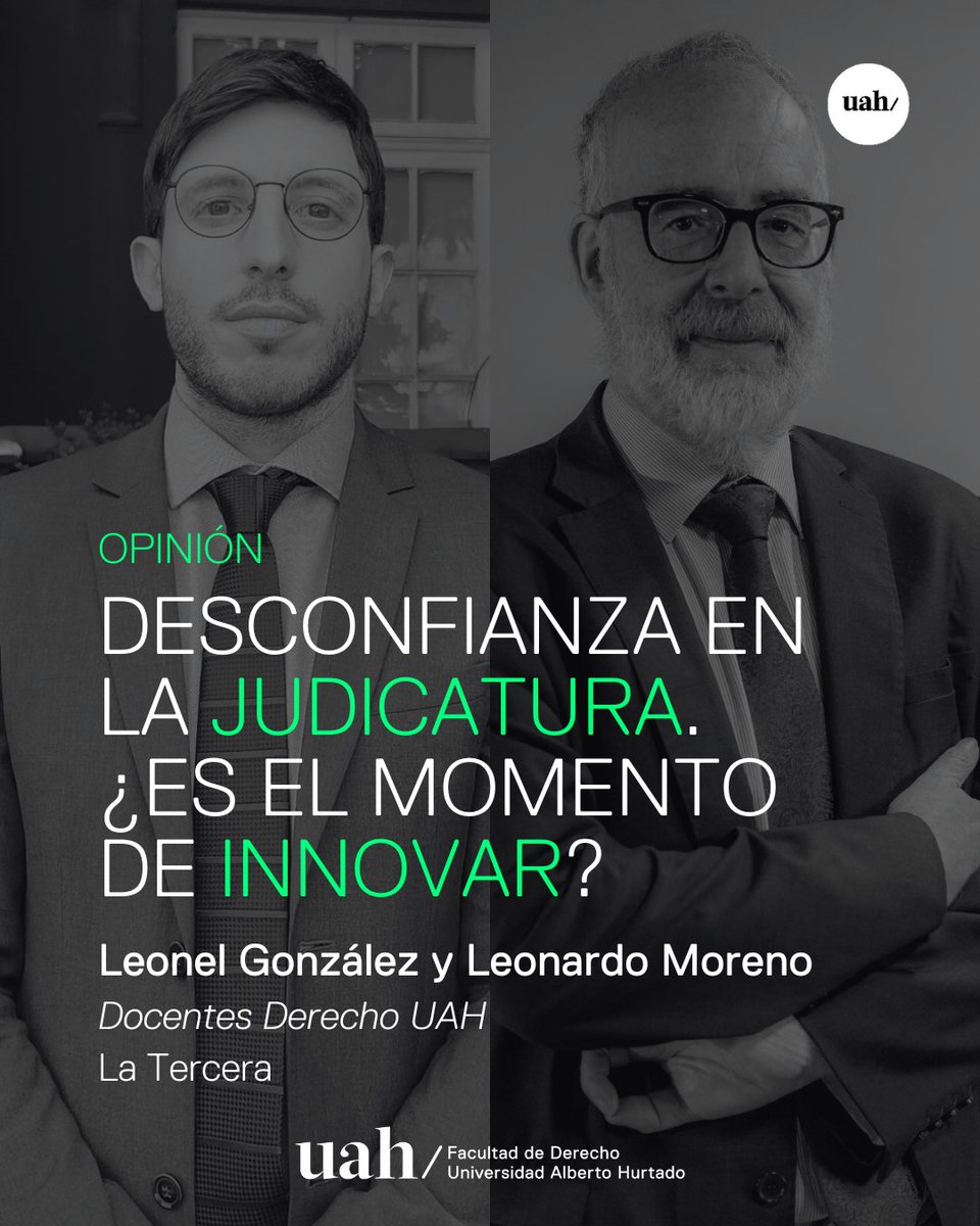 Facultad de Derecho UAH (@derechouah) on Twitter photo 🗞️ PRENSA #DerechoUAH / Los docentes UAH <a href="/leonelgpostigo/">Leonel Gonzalez Postigo</a> y Leonardo Moreno abordan en <a href="/latercera/">La Tercera</a> la crisis de legitimidad del #PoderJudicial, que podría ser una oportunidad para abrir una discusión en #Chile sobre la regulación del juicio por jurados.
LEE+ derecho.uahurtado.cl/noticias/colum… 🗞️ PRENSA #DerechoUAH / Los docentes UAH <a href="/leonelgpostigo/">Leonel Gonzalez Postigo</a> y Leonardo Moreno abordan en <a href="/latercera/">La Tercera</a> la crisis de legitimidad del #PoderJudicial, que podría ser una oportunidad para abrir una discusión en #Chile sobre la regulación del juicio por jurados.
LEE+ derecho.uahurtado.cl/noticias/colum…