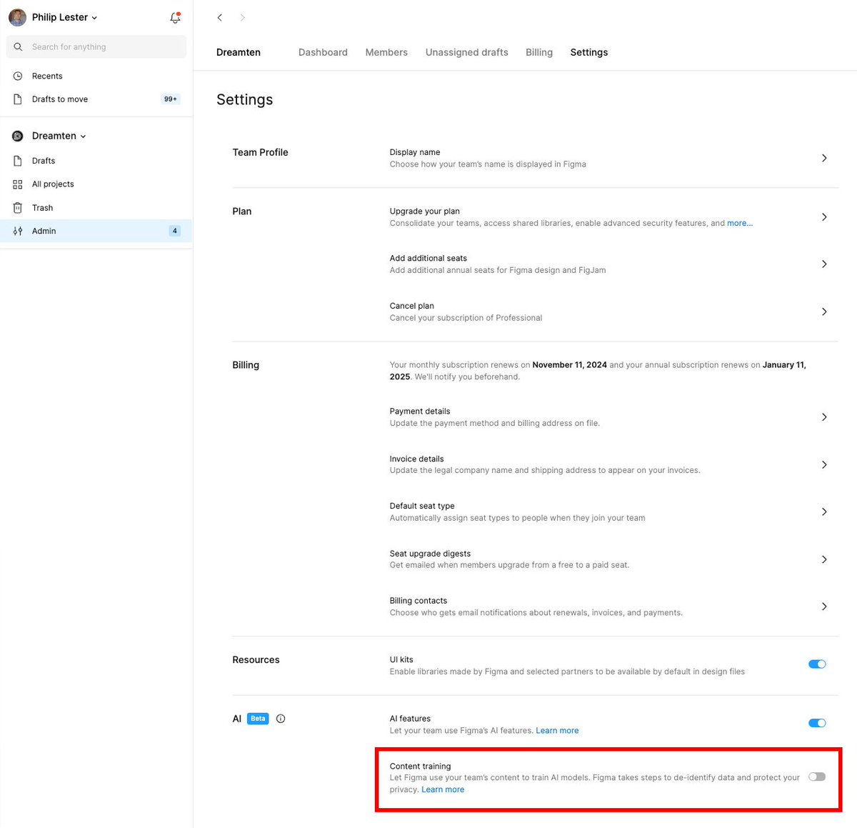 🚨 Important Alert for Figma Users 🚨
Heads up design community... Figma has re-released their AI features with an important caveat: by default, your content may be used to train their AI models.

💡 What This Means
• Your design work and intellectual property may be used to