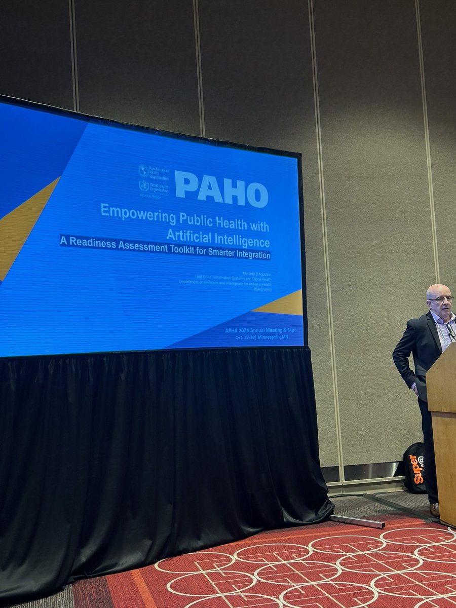 WoodYibo's tweet photo. At #APHA2024 look forward to learning about AI. #PAHO https://t.co/HfIzMjzyyU