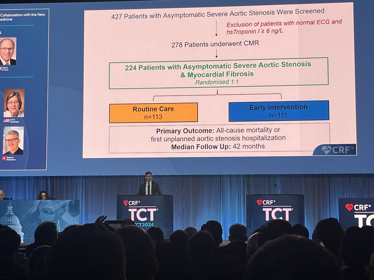 EVOLVED: Benefit in early aortic valve intervention seen in reduction of hospitalisation, but not mortality #TCT2024