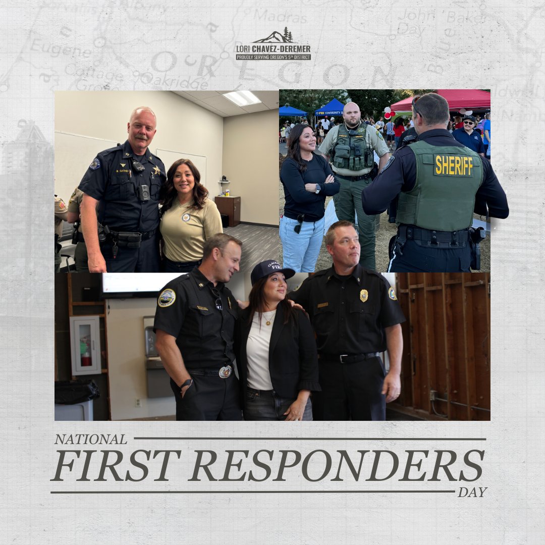 From securing funding for Clackamas County's emergency operations center to working on bipartisan legislation to expand health care benefits, I'm honored to stand with our first responders. Please join me in thanking them for their tireless efforts to serve our communities! #OR05