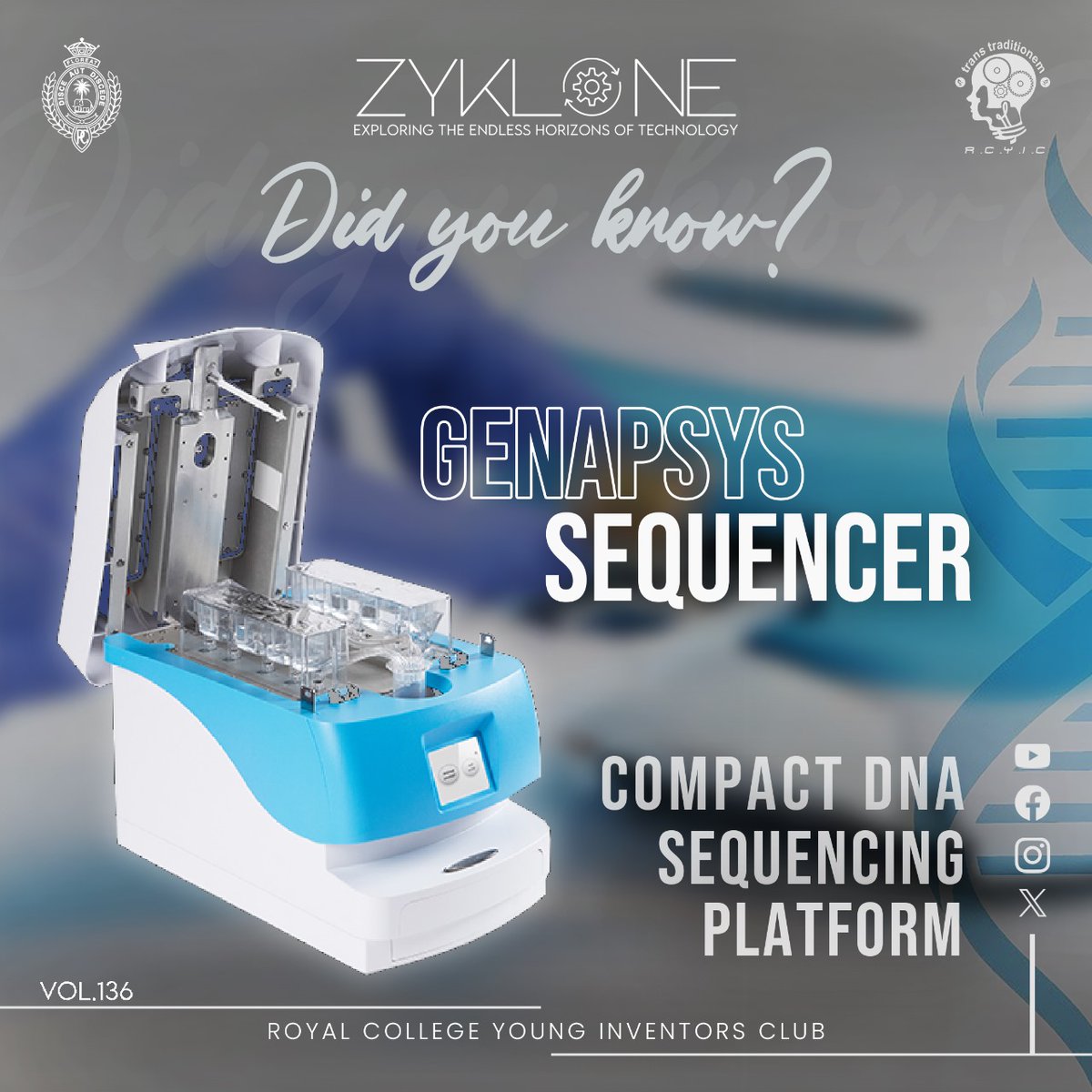 RCYICMembers's tweet photo. The Genapsys Sequencer: Compact DNA Sequencing Platform

#ZYKLONE24
#RCYIC https://t.co/d3LJ8HTpTj