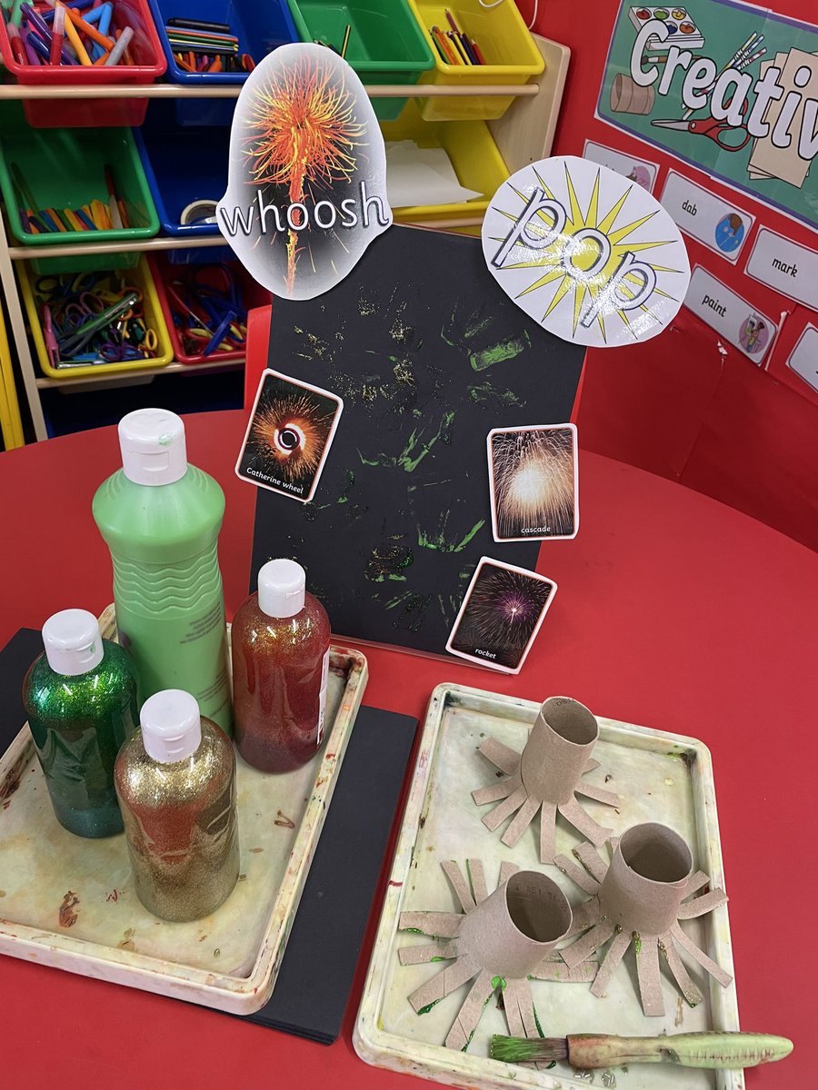 MrsDBradbury's tweet photo. The EYFS classroom is ready for Bonfire/ Firework week! We have a great term planned with lots of fun activities and WOW days! https://t.co/M8GyfkfdYa