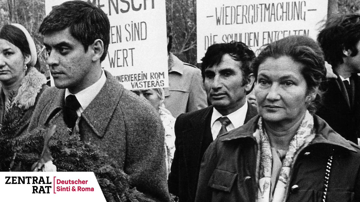 Am 27. Oktober 1979 rief der „Verband deutscher Sinti“, eine Vorgängerorganisation des Zentralrats, zu einer internationalen Gedenkkundgebung zur Erinnerung an die von den Nationalsozialisten ermordeten #Sinti* und #Roma* auf. (1/4)