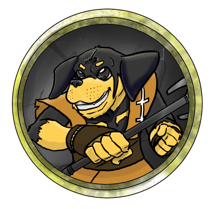 mr_there's tweet photo. Dnd token, dog warrior Gambit. #dnd #dungeonsanddragons https://t.co/f6TOP5SvV9
