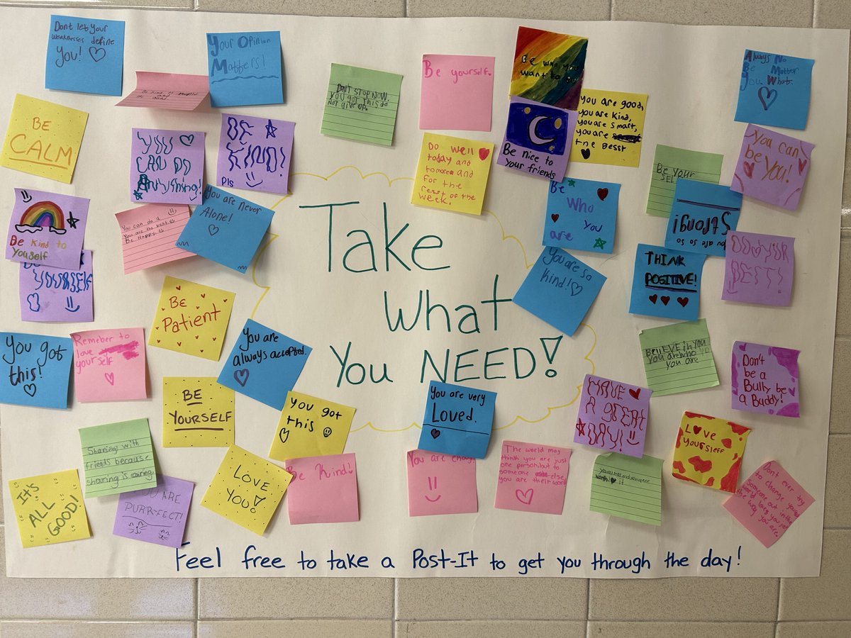 Diversity Club`s "Take What You Need Board" <a href="/HTSD_Grice/">Grice Middle School</a> #GriceProud