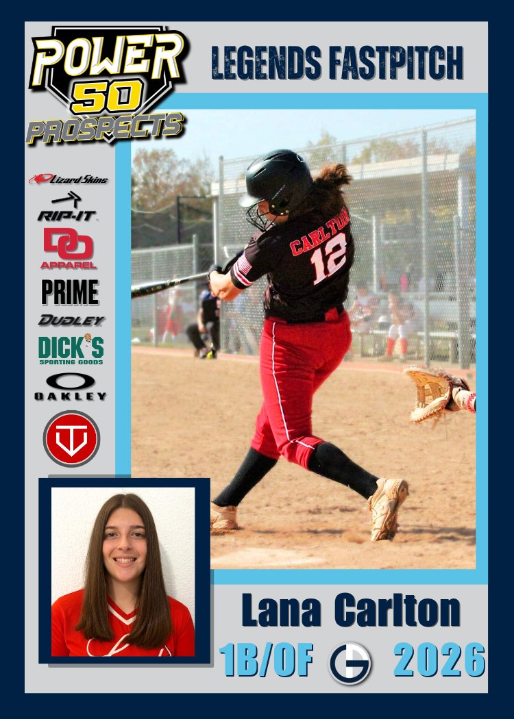 TGETalent's tweet photo. P50P Player Spotlight!        

Lana Carlton | 2026 | 1B/OF

@LanaCarlton2026 
November 17th, in Topeka KS. https://t.co/BfL63P7Uiu