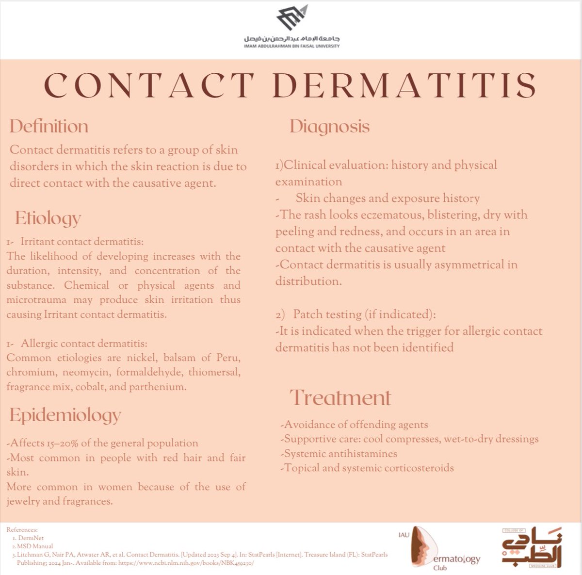 Now, let’s shed light on two more skin conditions: Contact Dermatitis and Seborrheic Dermatitis✨. 

Explore further information in the attached image!