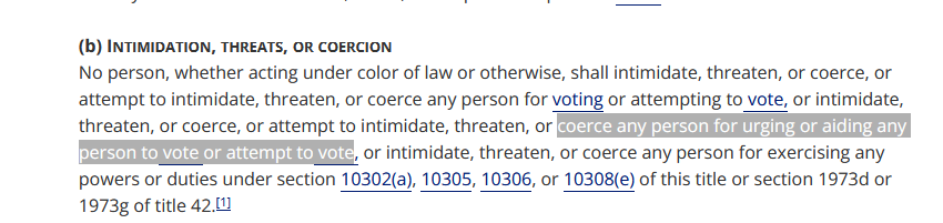 xnoxpx's tweet photo. @marcoaureliop @igorsushko Bribing someone to register to vote is literally coercion, aka urging people to vote for possible monitory reward https://t.co/C09Wy0cx7q