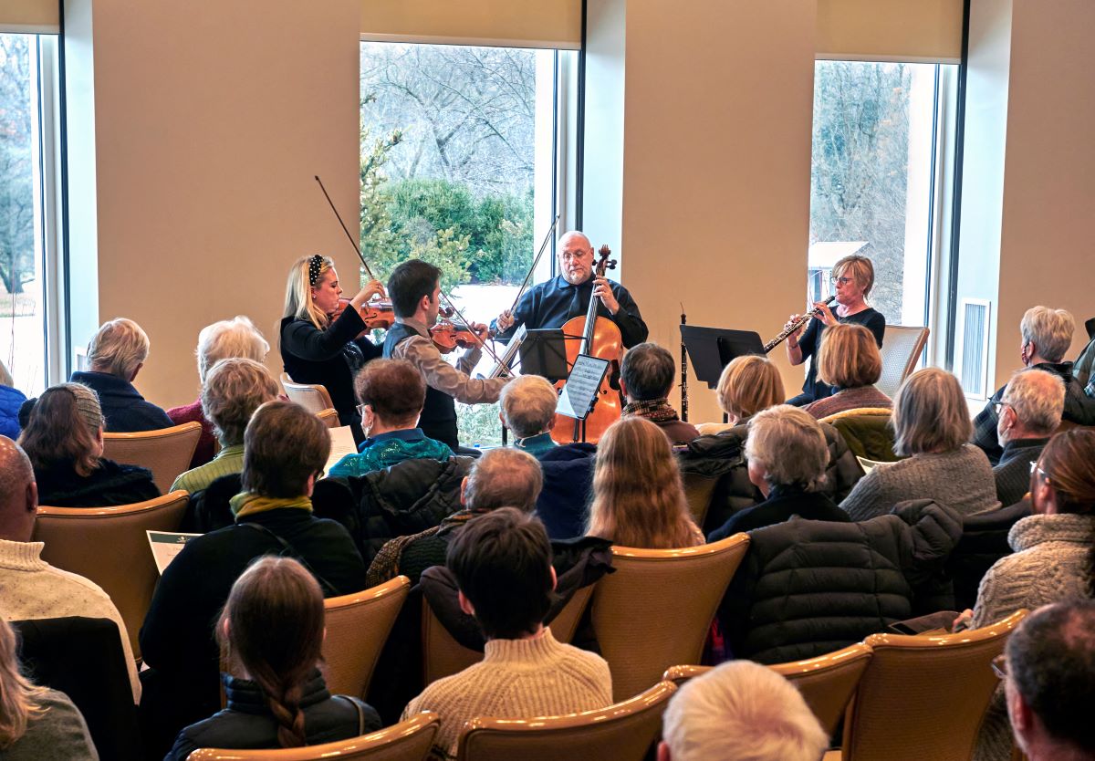 Enjoy intimate Chamber Concerts at the Thornhill Education Center with stunning views of the Arboretum’s winter landscapes. Starting Nov. 3, world-class ensembles perform on the first Sunday of every month through March, followed by post-show receptions with hot cider and a