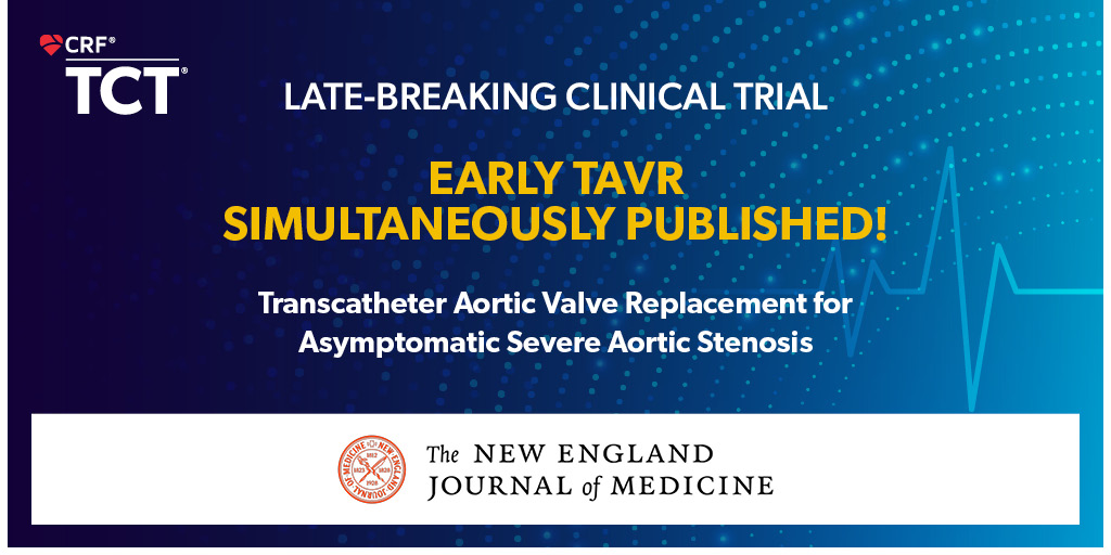 Cardiovascular Research Foundation (@crfheart) on Twitter photo #TAVR may offer benefits for patients with asymptomatic severe aortic stenosis. 🫀💡 Findings were unveiled today at #TCT2024 and published in <a href="/NEJM/">NEJM</a>. nejm.org/doi/full/10.10…
#CardioX #CardioTwitter #CardioEd #CardioResearch <a href="/BurkhoffMd/">Dan Burkhoff MD PhD</a> <a href="/djc795/">David J. Cohen, MD, MSc</a> <a href="/georgedangas/">George Dangas, MD, MACC, MSCAI</a> <a href="/jgranadacrf/">Juan F. Granada</a> #TAVR may offer benefits for patients with asymptomatic severe aortic stenosis. 🫀💡 Findings were unveiled today at #TCT2024 and published in <a href="/NEJM/">NEJM</a>. nejm.org/doi/full/10.10…
#CardioX #CardioTwitter #CardioEd #CardioResearch <a href="/BurkhoffMd/">Dan Burkhoff MD PhD</a> <a href="/djc795/">David J. Cohen, MD, MSc</a> <a href="/georgedangas/">George Dangas, MD, MACC, MSCAI</a> <a href="/jgranadacrf/">Juan F. Granada</a>