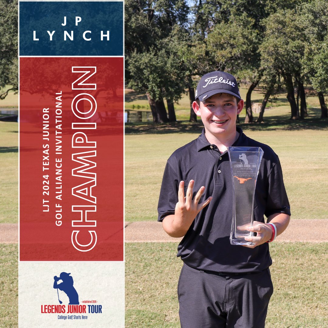 legendsjrtour's tweet photo. Weekend Winners from the Texas Junior Golf Alliance Invitational. 🏆

Girls 12-18 - Lisa Zhang
Boys 15-18 - Mackey Beckett
Boys 14 &amp; Under - JP Lynch

Thank you to our host course, White Bluff Resort. ⛳

See the link below for full scoring from the event.
https://t.co/X9GcG1O4ek https://t.co/OfEetff45v