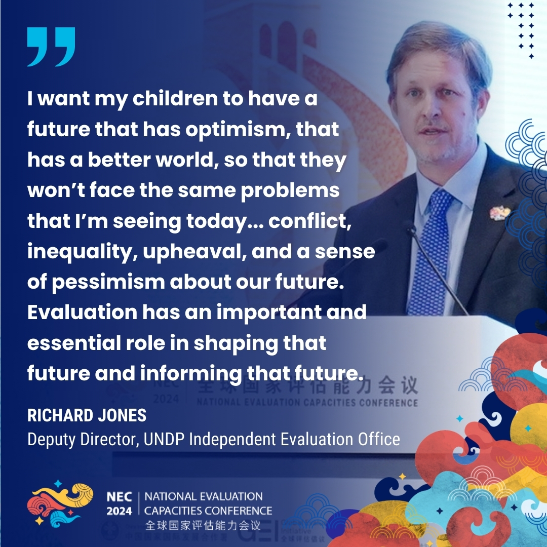 Global Evaluation Initiative (@gei_globaleval) on Twitter photo 🗨️ What were the most inspiring messages you took away from the 2024 NEC Conference?
💡 One quote that stayed with us is from Richard Jones, Deputy Director of <a href="/UNDP_Evaluation/">UNDP Independent Evaluation Office</a>.
During the #NECdev plenary session on #evaluation systems and the future, he described the kind of 🗨️ What were the most inspiring messages you took away from the 2024 NEC Conference?
💡 One quote that stayed with us is from Richard Jones, Deputy Director of <a href="/UNDP_Evaluation/">UNDP Independent Evaluation Office</a>.
During the #NECdev plenary session on #evaluation systems and the future, he described the kind of