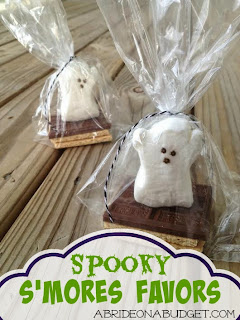 We have these Spooky S'mores Favors as a Halloween wedding favor idea, but if you need something last minute treat for Halloween, they're a really fun idea.

Find out how to make them here: abrideonabudget.com/2014/11/spooky…
