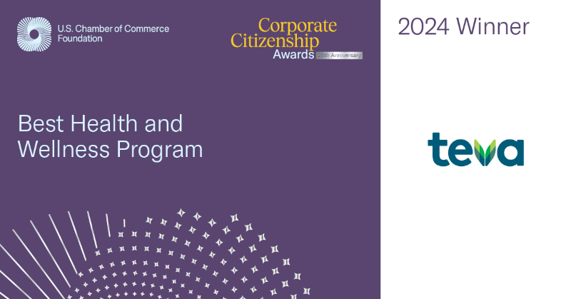 TevaUSA's tweet photo. Big news! Teva, in partnership with @NAFClinics and  @DirectRelief, is a winner of the @USCCFoundation Citizens Award. Read more about how our program is helping bring medicines to patients wherever they are. 

https://t.co/9otAJaNlzg 

#BusinessSolves #TevaUSA