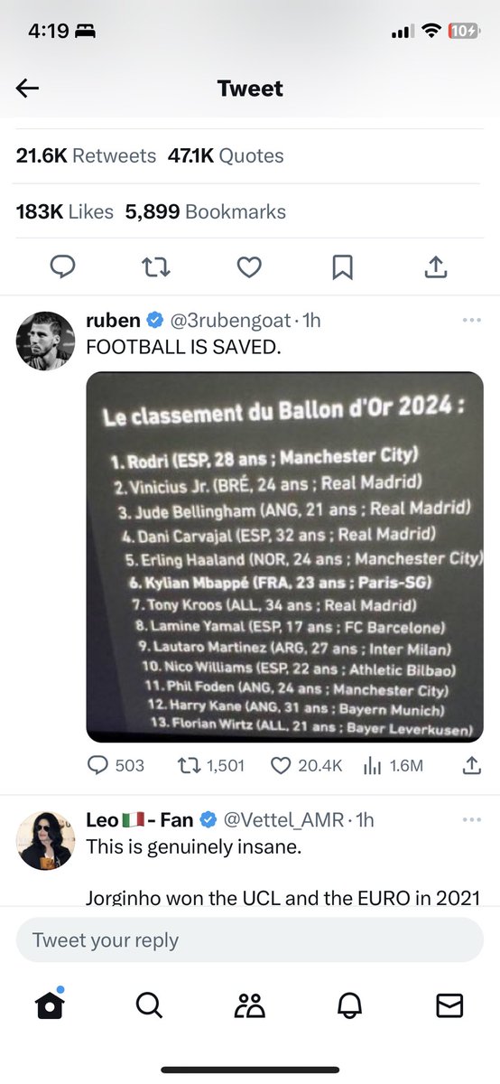 JMaximec's tweet photo. Is this real ? @ballondor https://t.co/FZlXZWtuTh