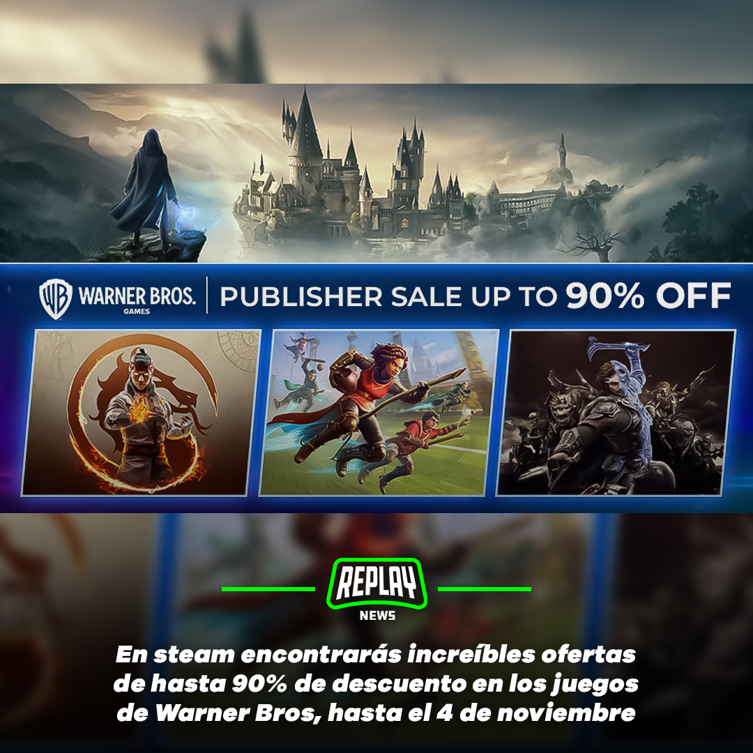 Hoy en las Replay News:

Este es el juego gratis de la semana en #EpicGamesStore🔥

Se define la final del mundial 2024 de #LeagueOfLegends, T1 vs Bilibili Gaming🏆

En #Steam encontrarás increíbles ofertas de hasta 90% de descuento en los juegos de #WarnerBros🎮